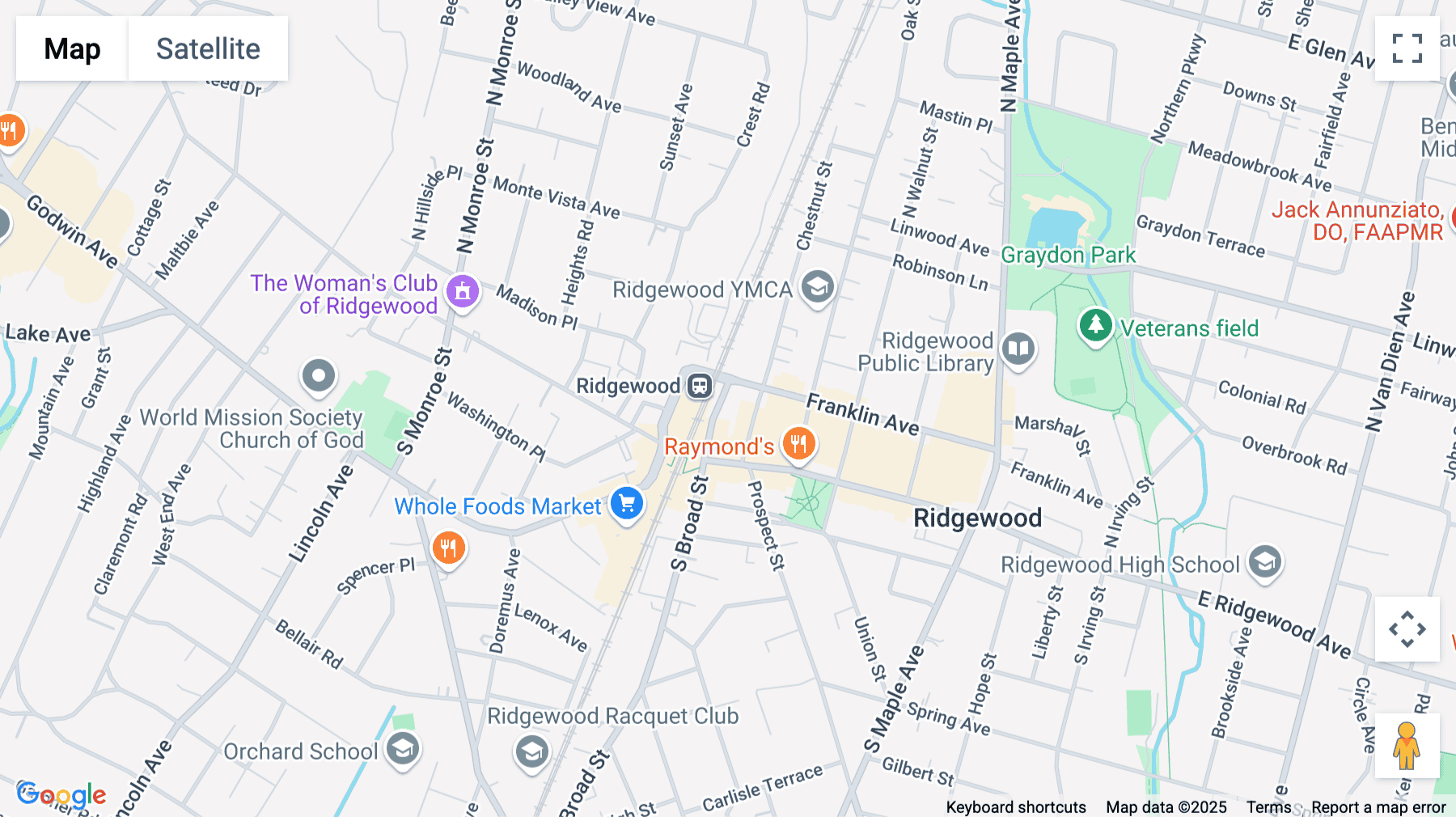 Click for interative map of 45 North Broad Street, The Lincoln Building, Ridgewood