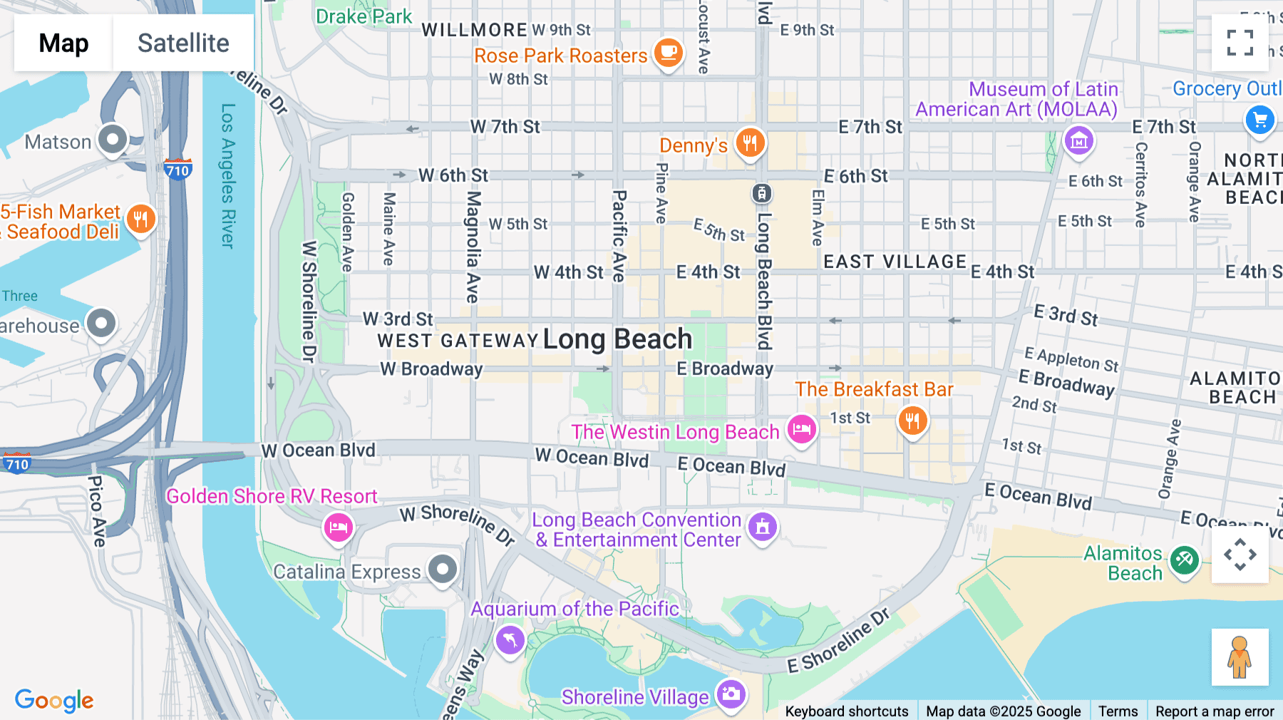 Click for interative map of 145 West Broadway, Long Beach