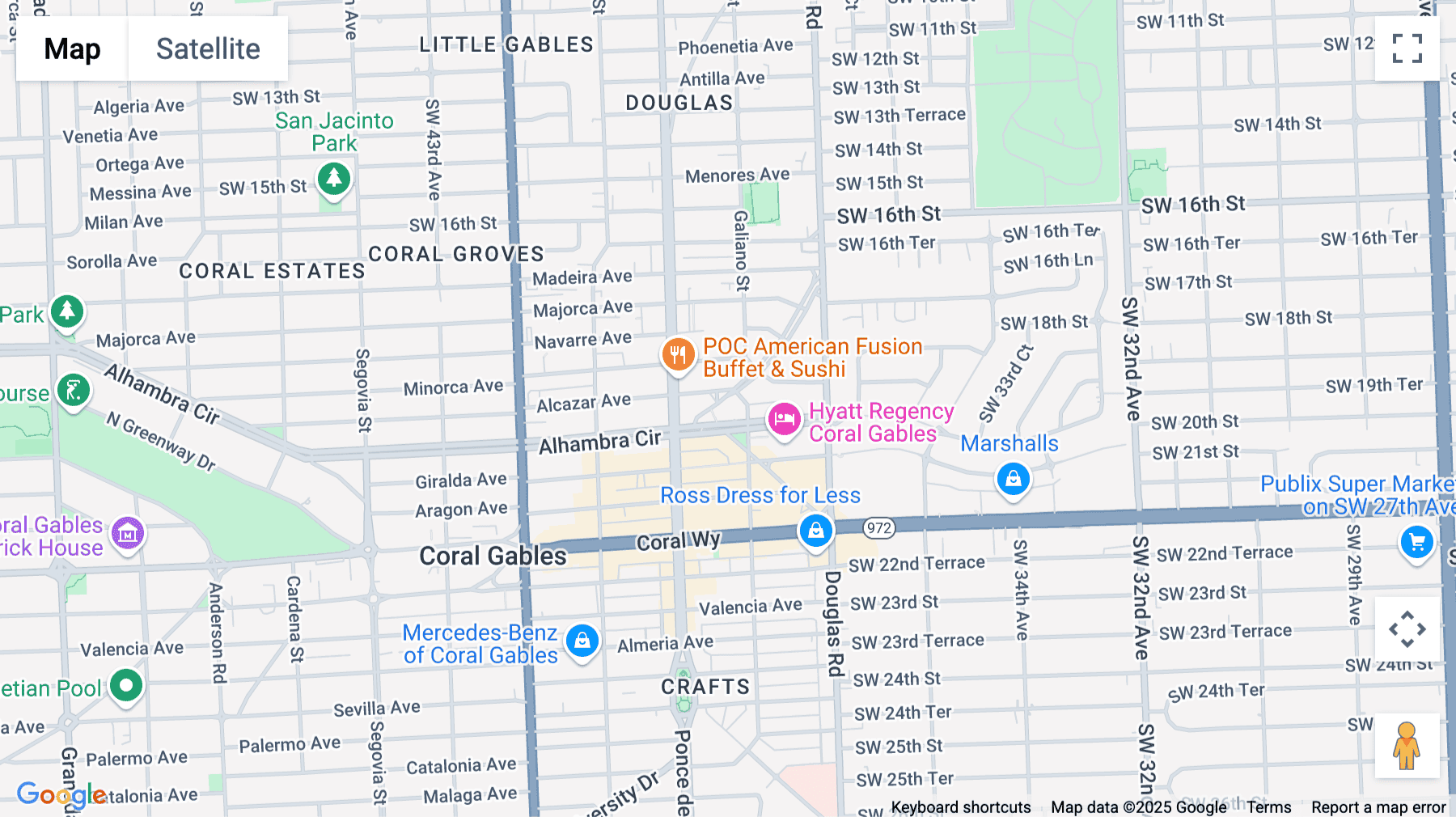 Click for interative map of 121 Alhambra Plaza, Suite 1000, Coral Gables