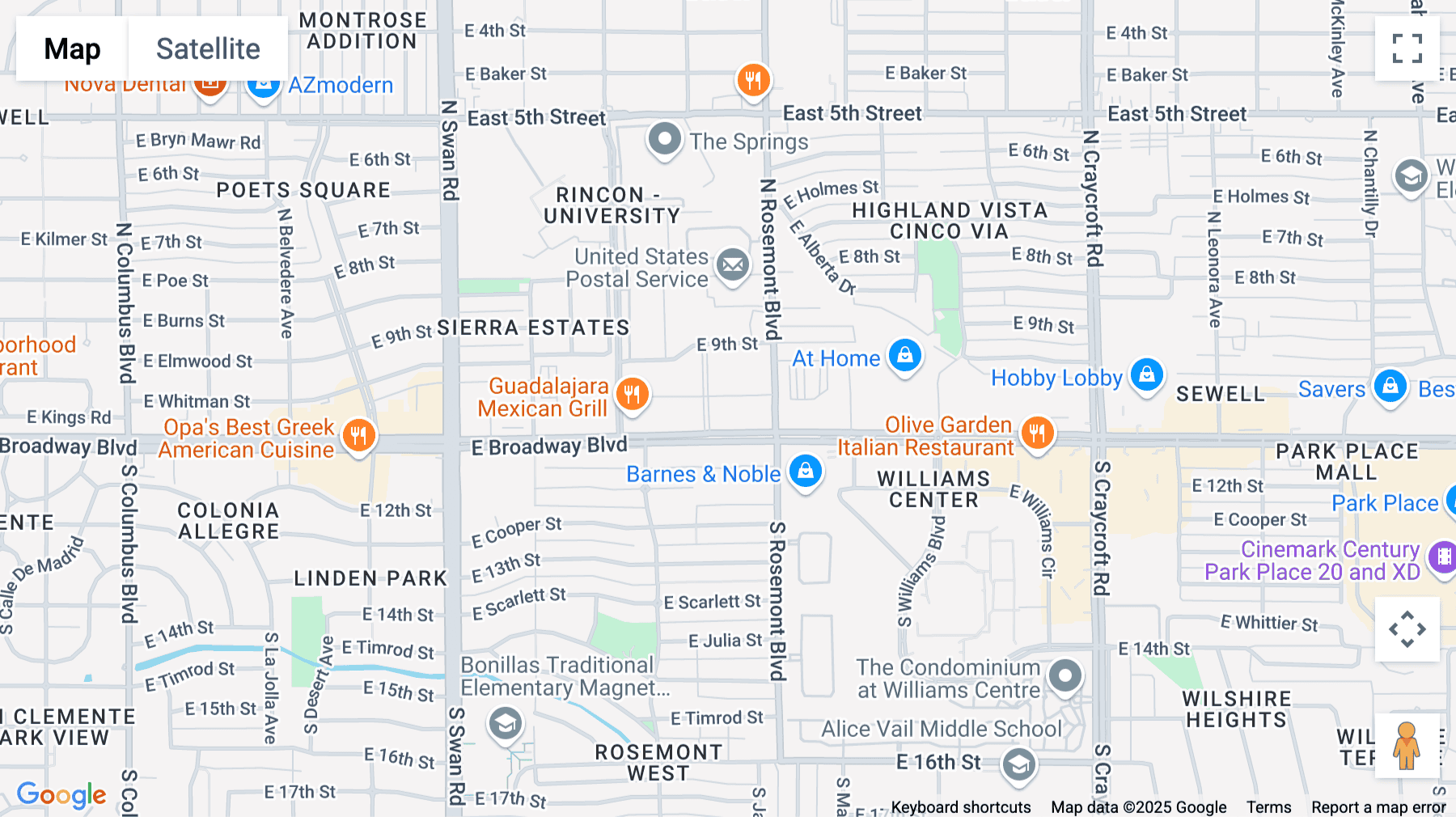 Click for interative map of 5055 East Broadway Bolevard, Suite C215, Tucson