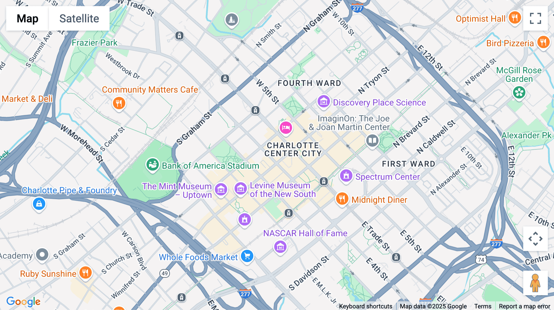 Click for interative map of 128 South Tryon Street, 18th and 19th Floors, Charlotte (North Carolina)