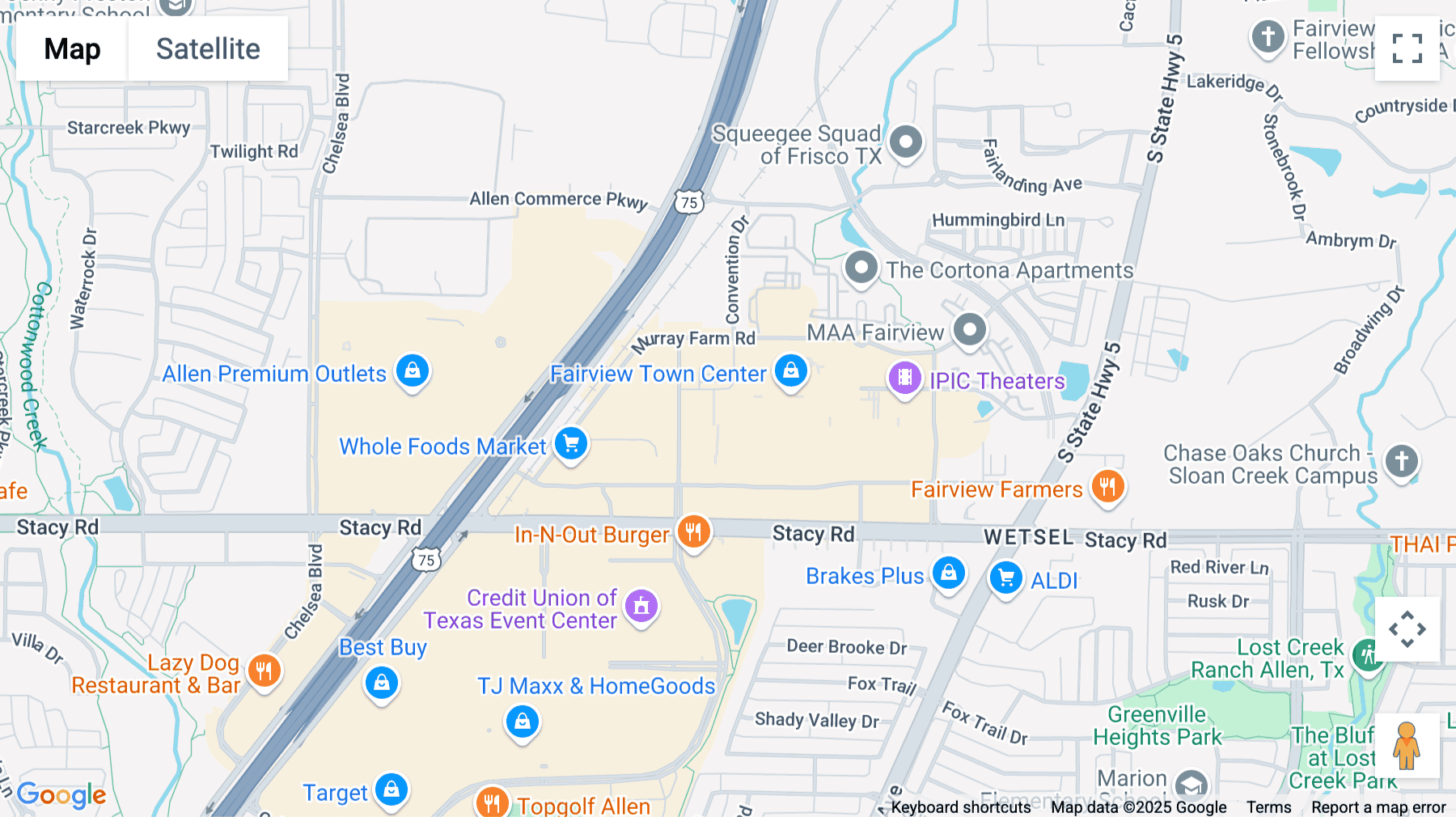 Click for interative map of 163 Town Place, Allen