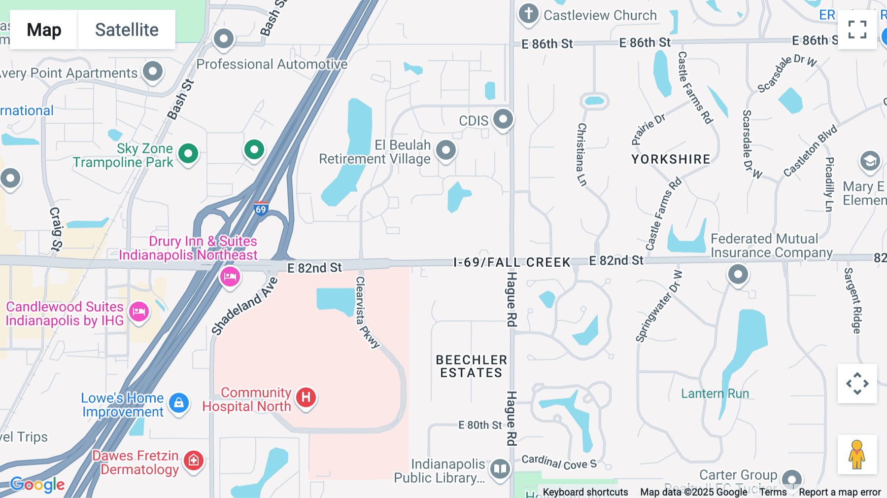 Click for interative map of 7510 East 82nd Street, Indianapolis