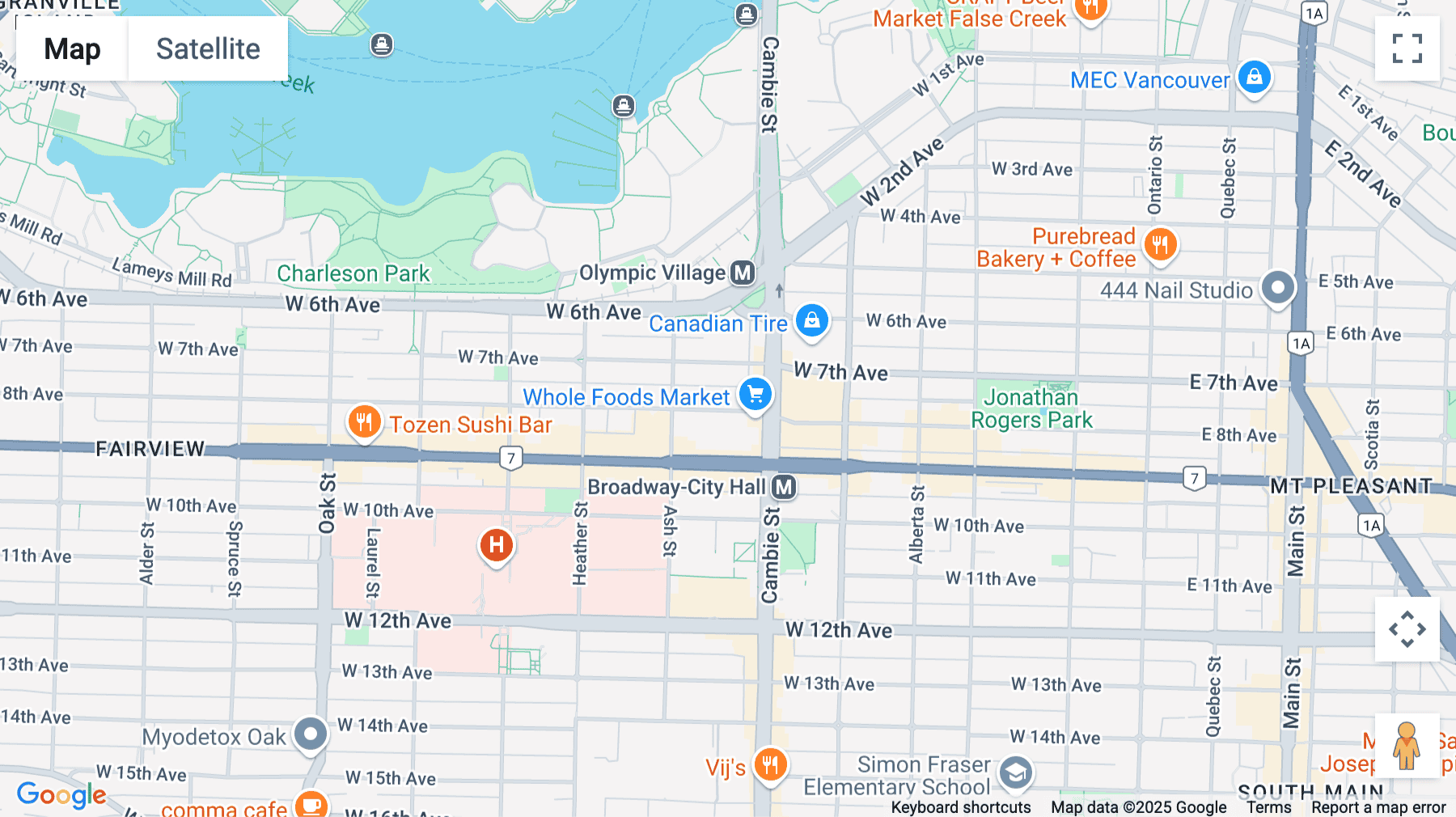 Click for interative map of 525 West 8th Avenue, Suite 800, Vancouver
