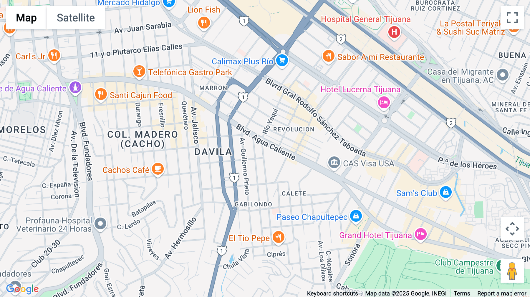 Click for interative map of Boulevard Agua Caliente 9955, Torela Corporativo, Piso 5, Calete, Tijuana
