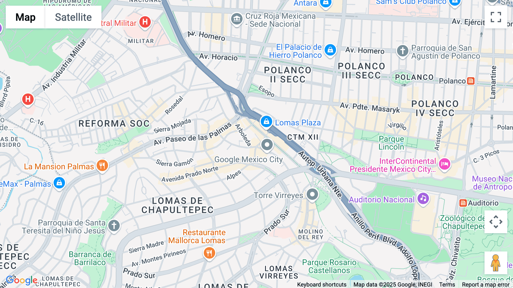 Click for interative map of Volcán 150, Piso 4, Virreyes, Lomas de Chapultepec III, Mexico City