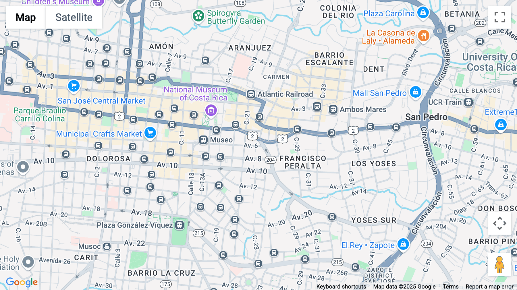 Click for interative map of Avenida 6, Calle 21 y 25A, Barrio Gonzalez Lahman, San Jose