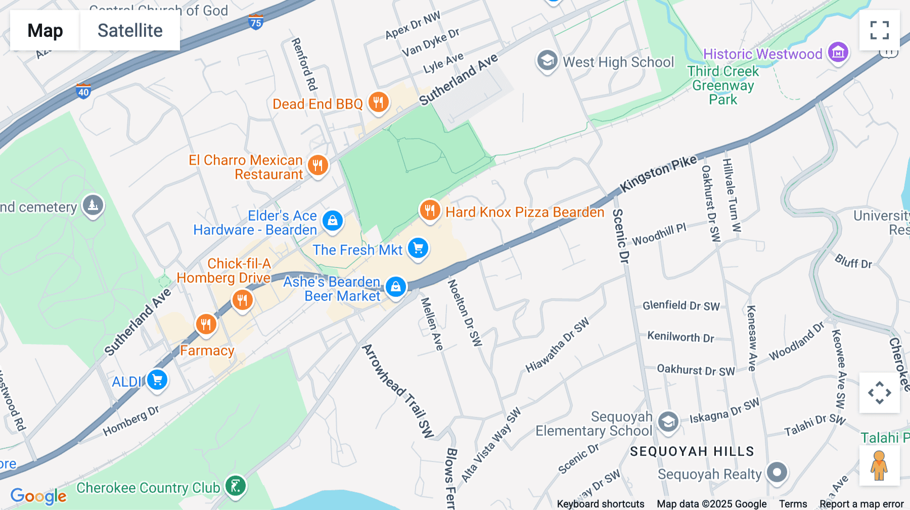Click for interative map of 4315 Kingston Pike, Suite 210, Knoxville