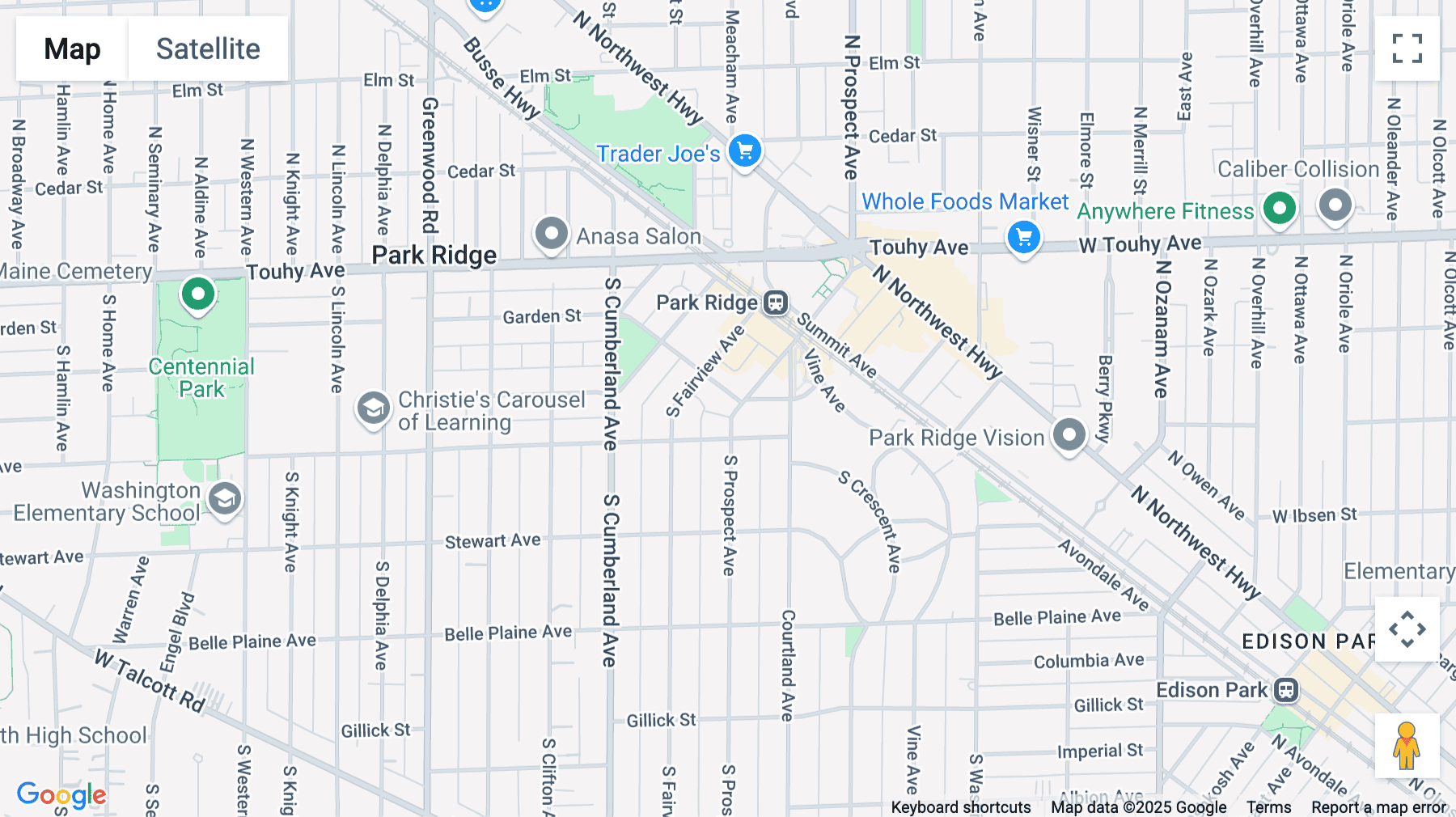 Click for interative map of 222 South Prospect Avenue, 1st, 2nd & 3rd Floor, Park Ridge