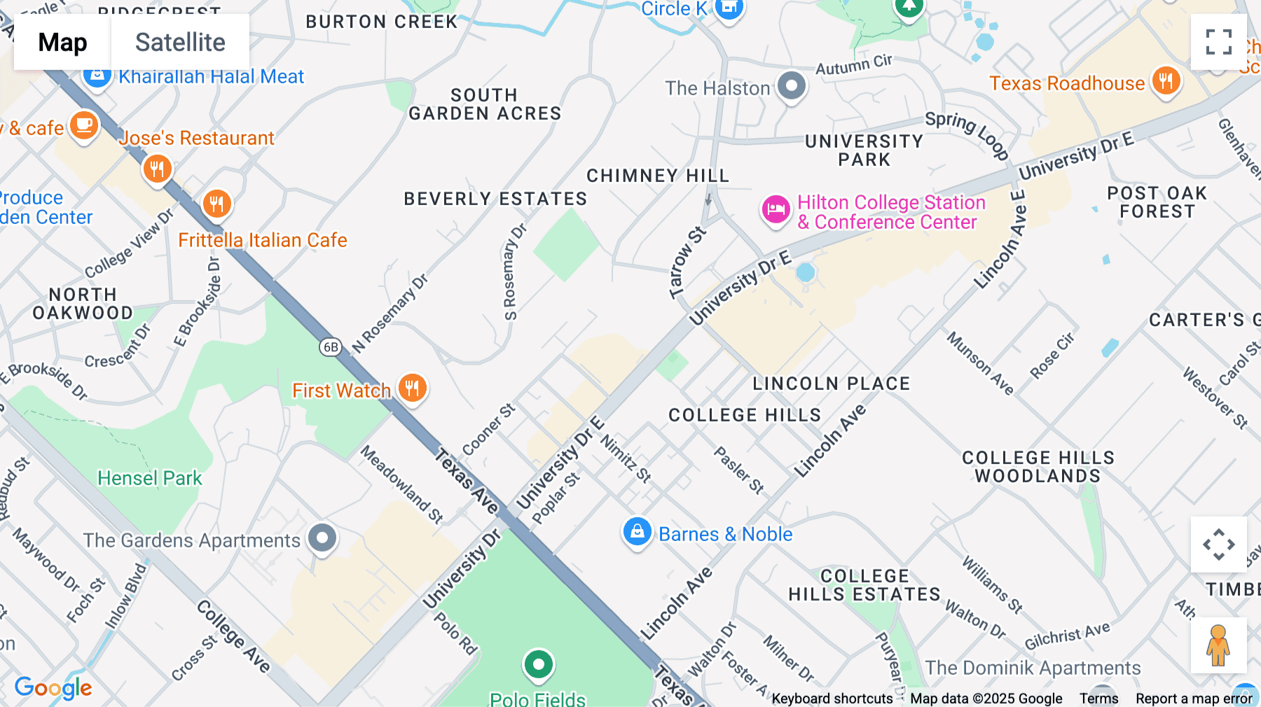 Click for interative map of 511 University Drive East, Suite 100, College Station