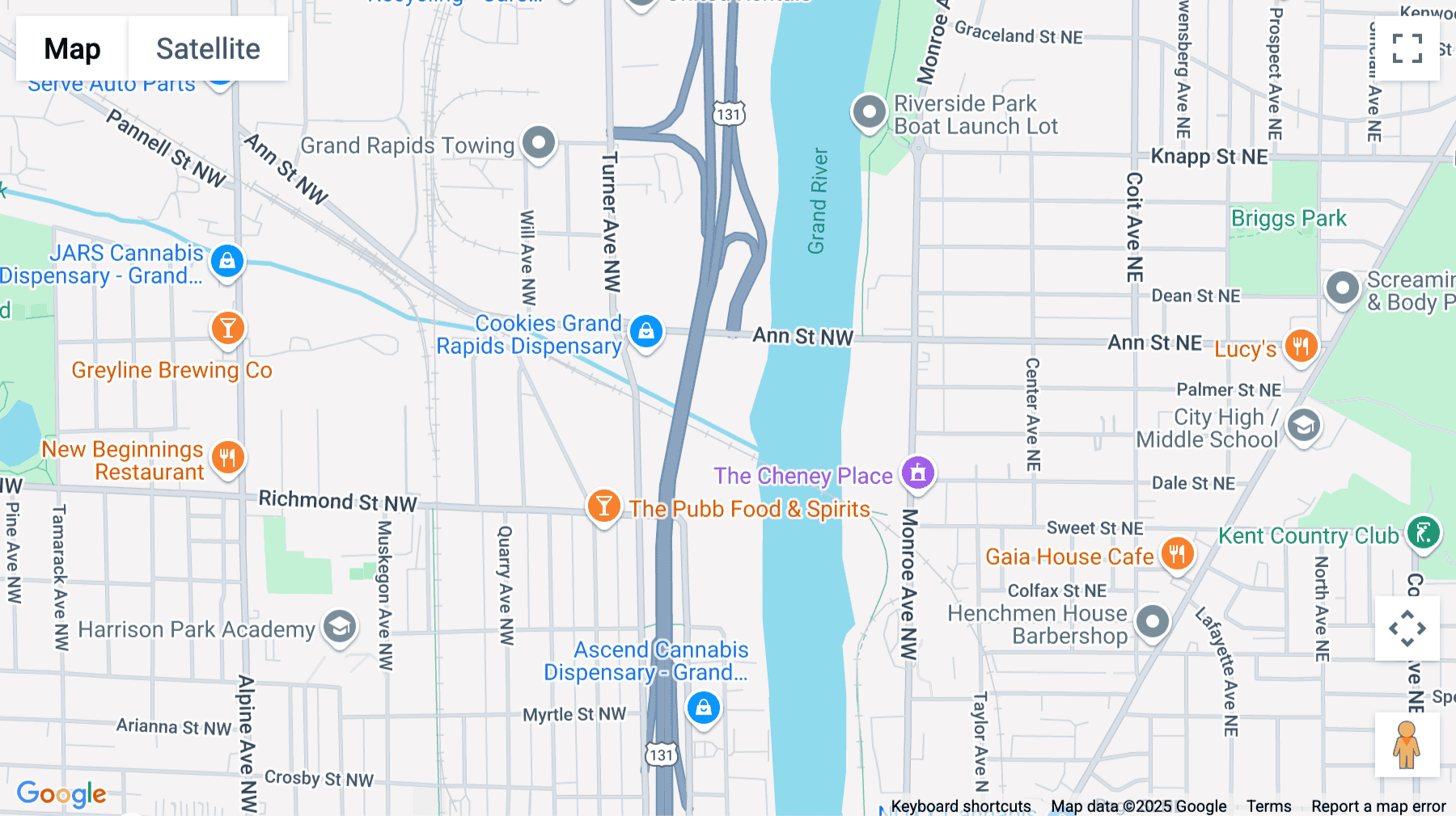 Click for interative map of 280 Ann Street Northwest, 2nd Floor, Grand Rapids