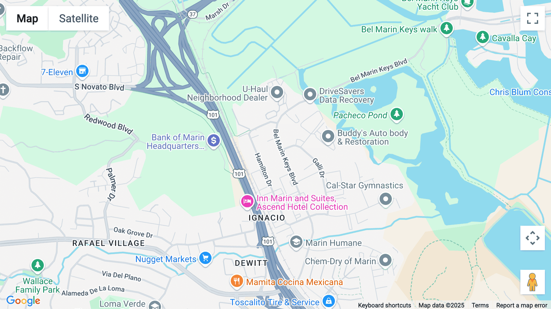 Click for interative map of 371 Bel Marin Keys Boulevard, 1st Floor, Novato
