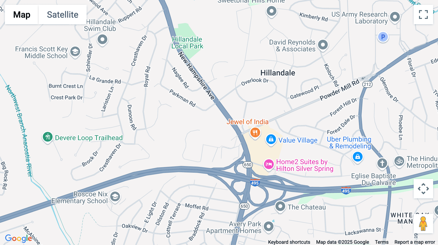 Click for interative map of 10230 New Hampshire Avenue, 1st Floor, Silver Spring
