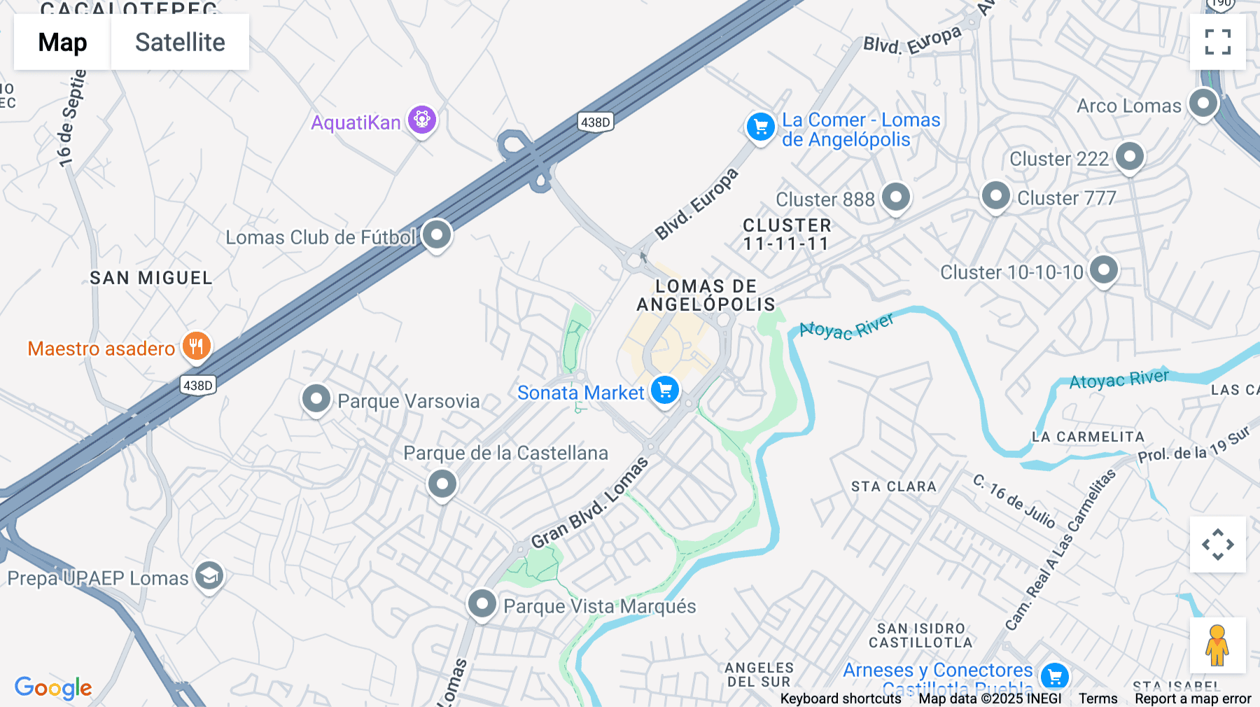 Click for interative map of Paseo Sinfonía 2, Lomas de Angelópolis, San Bernardino Tlaxcalancingo, Puebla