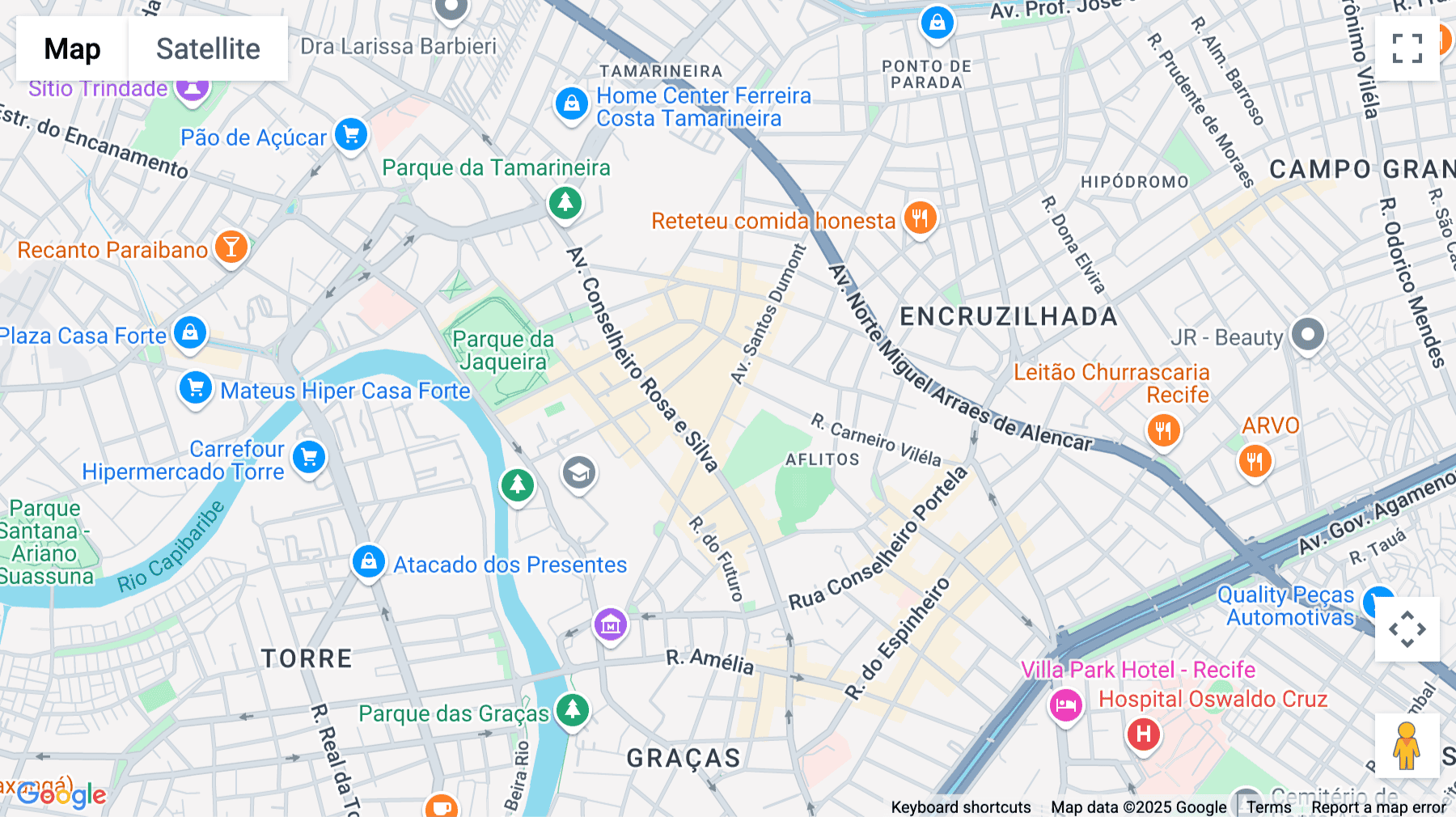 Click for interative map of Avenida Santos Dumont 300, Bairro dos Aflitos, Recife
