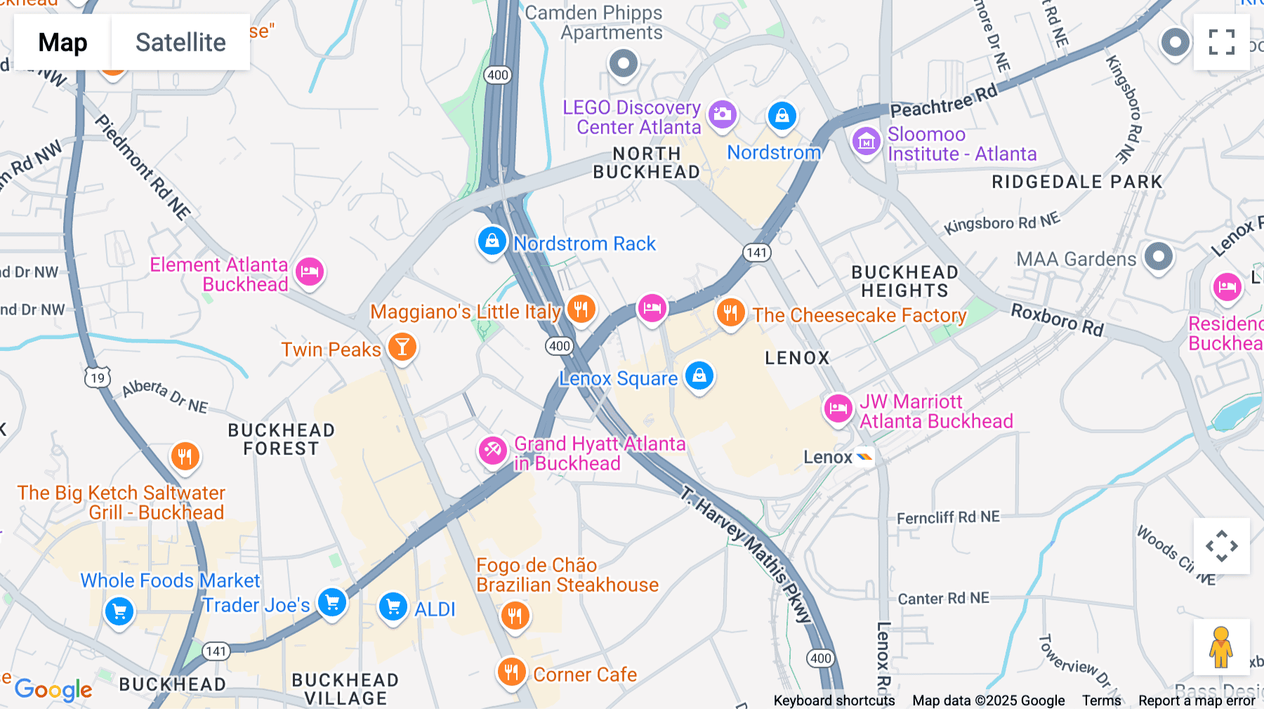 Click for interative map of 3379 Peachtree Road NE, Atlanta