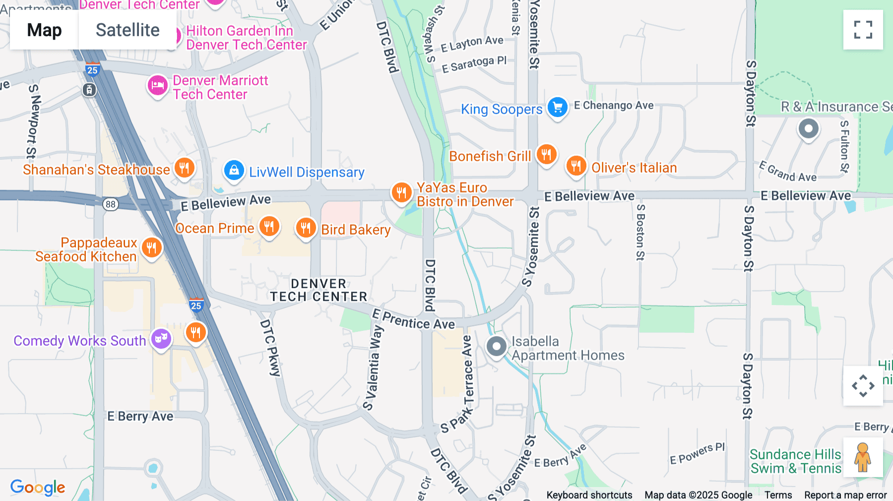 Click for interative map of 8400 East Crescent Parkway, Greenwood Village