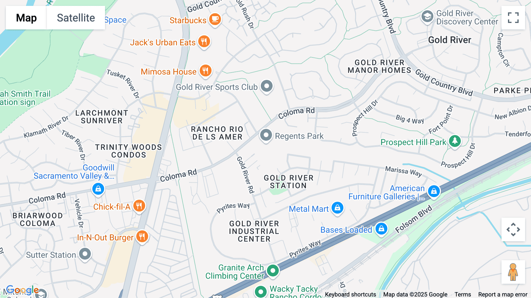 Click for interative map of 1344 Coloma Road, 2nd Floor, Gold River