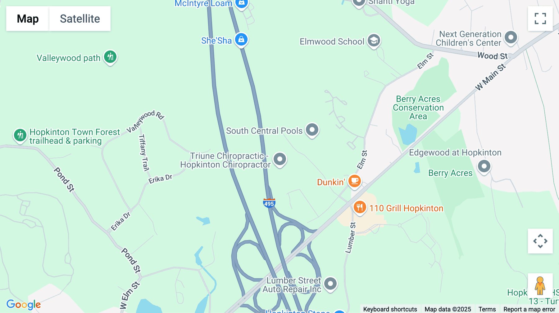 Click for interative map of 35 Parkwood Drive, 1st Floor, Hopkinton