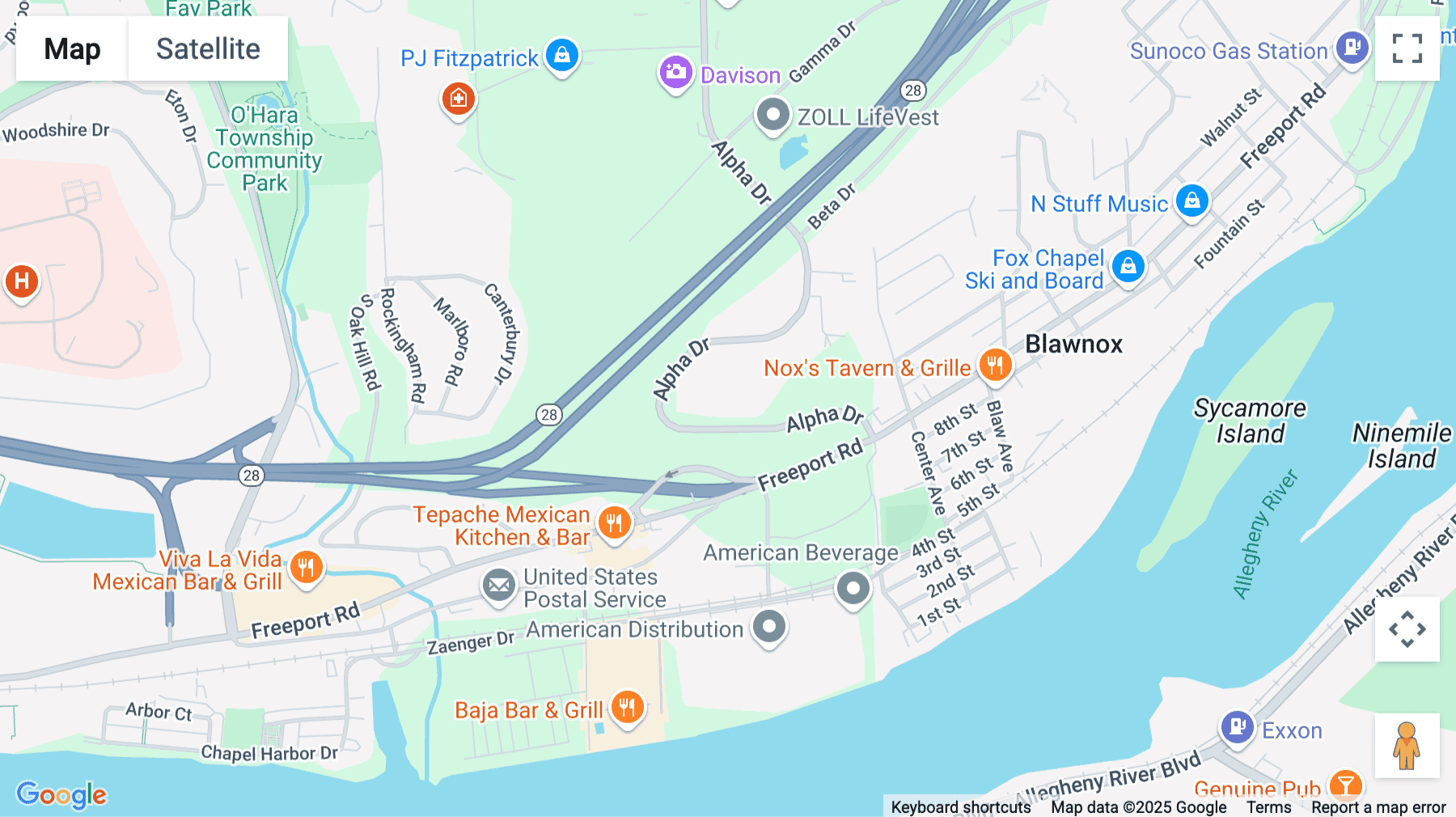 Click for interative map of 246 Alpha Drive, Ground Floor, Pittsburgh