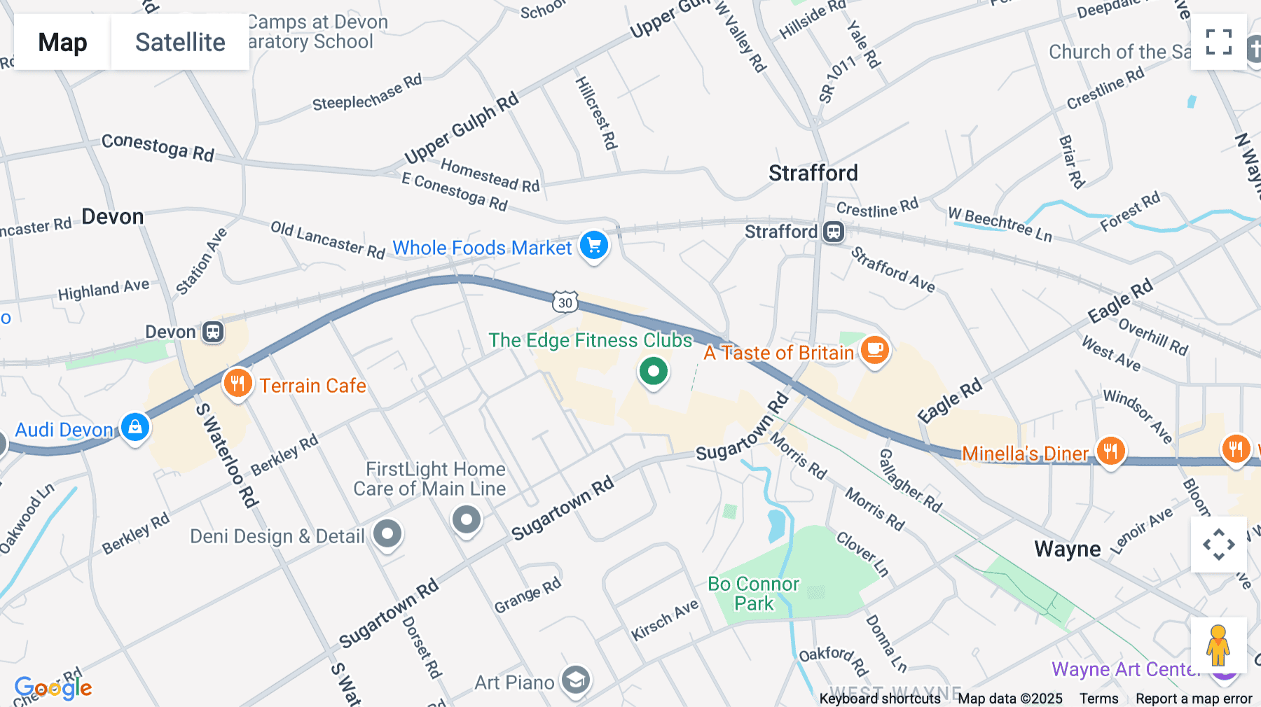 Click for interative map of 724 West Lancaster Avenue, 2nd Floor, Wayne