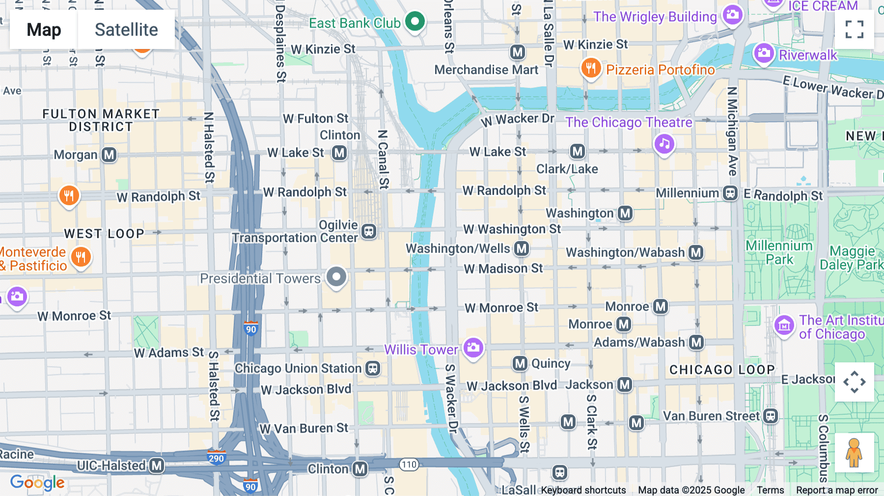 Click for interative map of 20 North Wacker Drive, Chicago