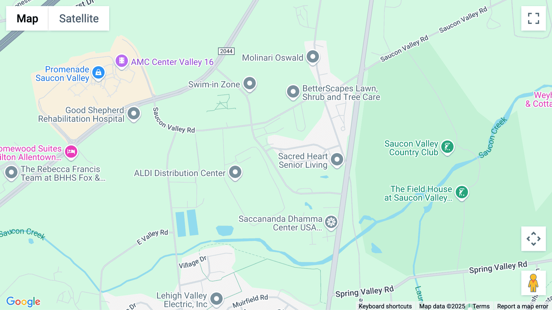 Click for interative map of 4647 Saucon Creek Road, Suite 201, Center Valley