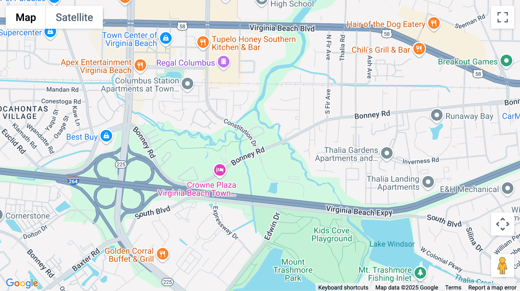 Click for interative map of 2 Constitution Drive, 1st floor, Virginia Beach