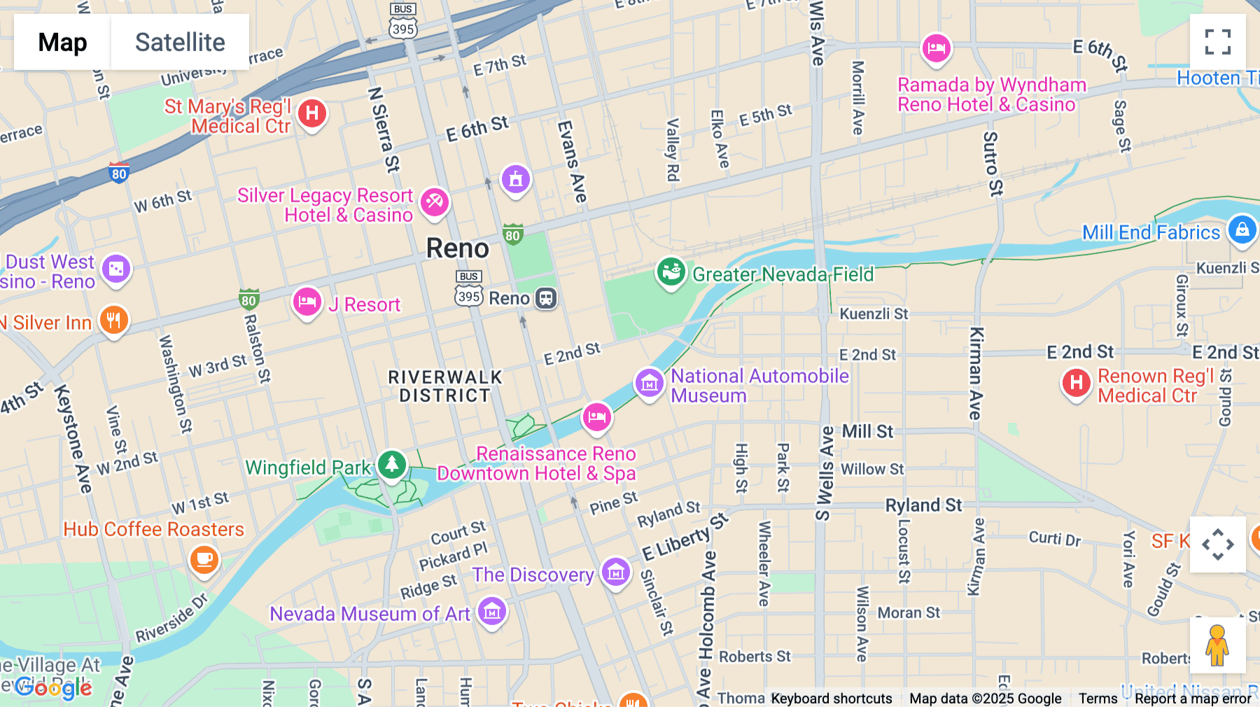 Click for interative map of 300 E 2nd Street, 15th Floor, Reno