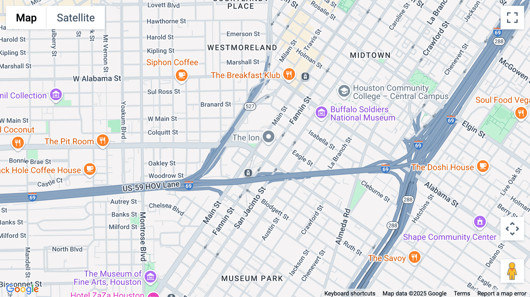 Click for interative map of 4201 Main Street, Suite 200, Houston