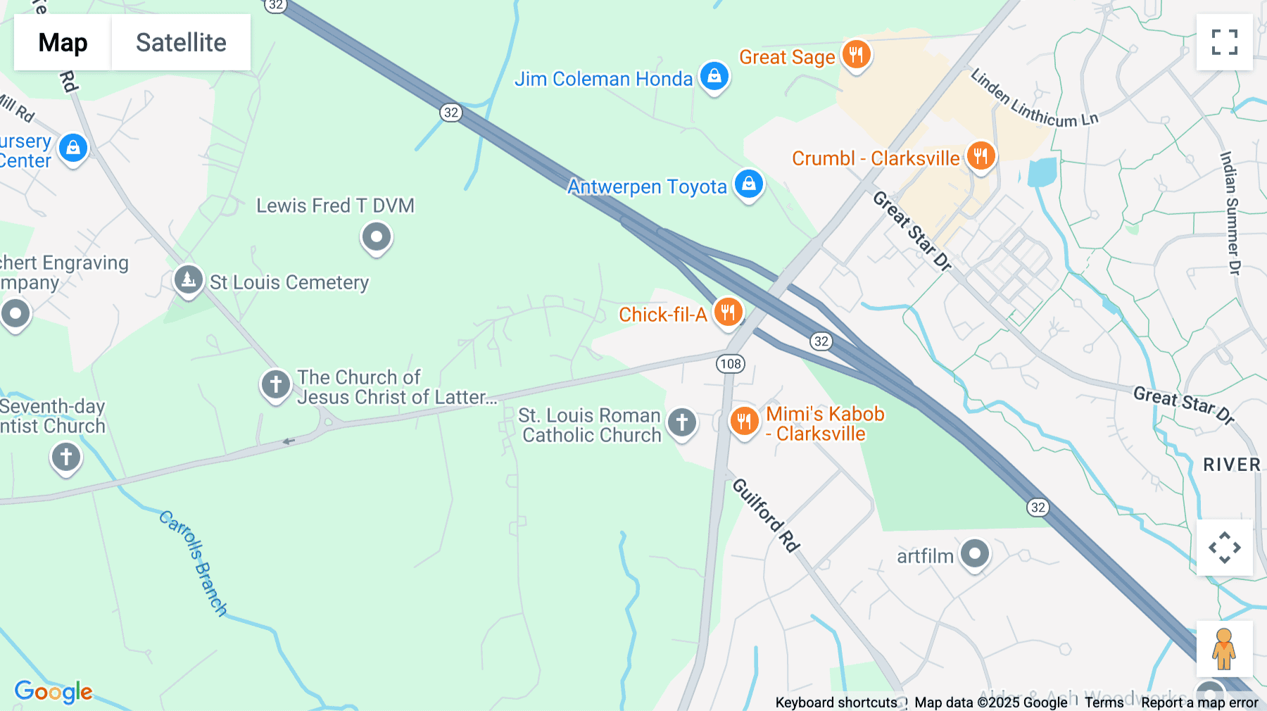 Click for interative map of 6339 Ten Oaks Road, Suite 200, Clarksville (Maryland)