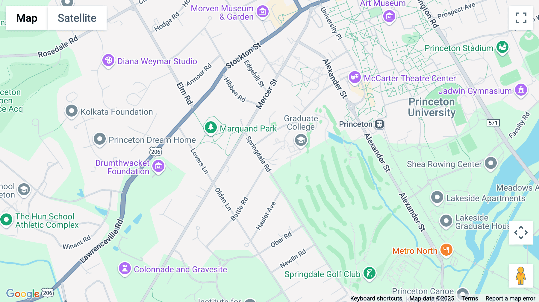 Click for interative map of 150 College Road West, Suite 201, Princeton