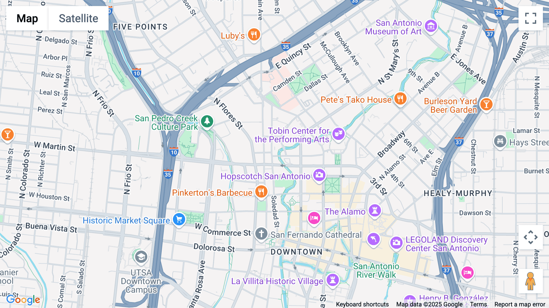 Click for interative map of 454 Soledad Street, 3rd Floor, San Antonio