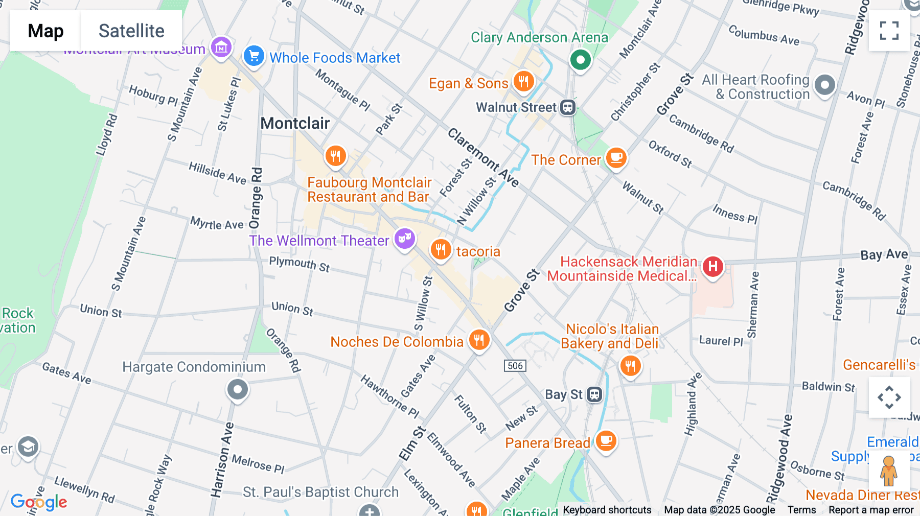 Click for interative map of 7 N Willow St, No.6, Montclair