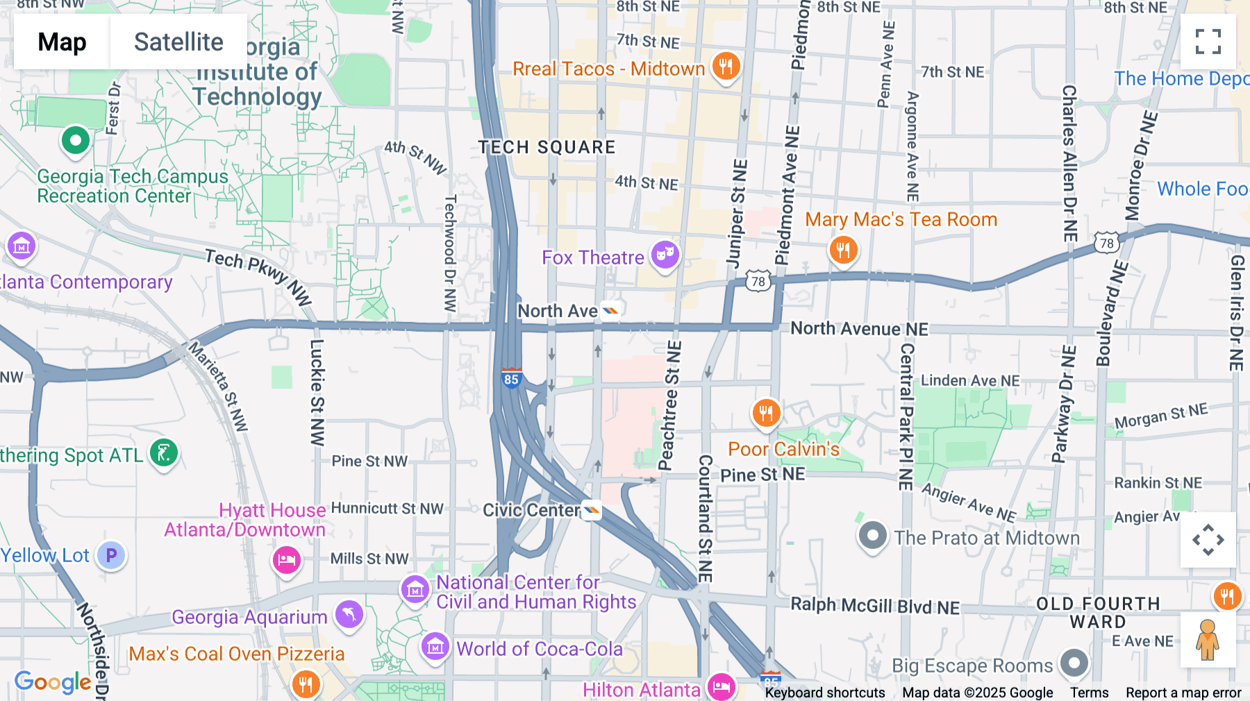 Click for interative map of 600 W Peachtree St NW, 17th Floor, Atlanta