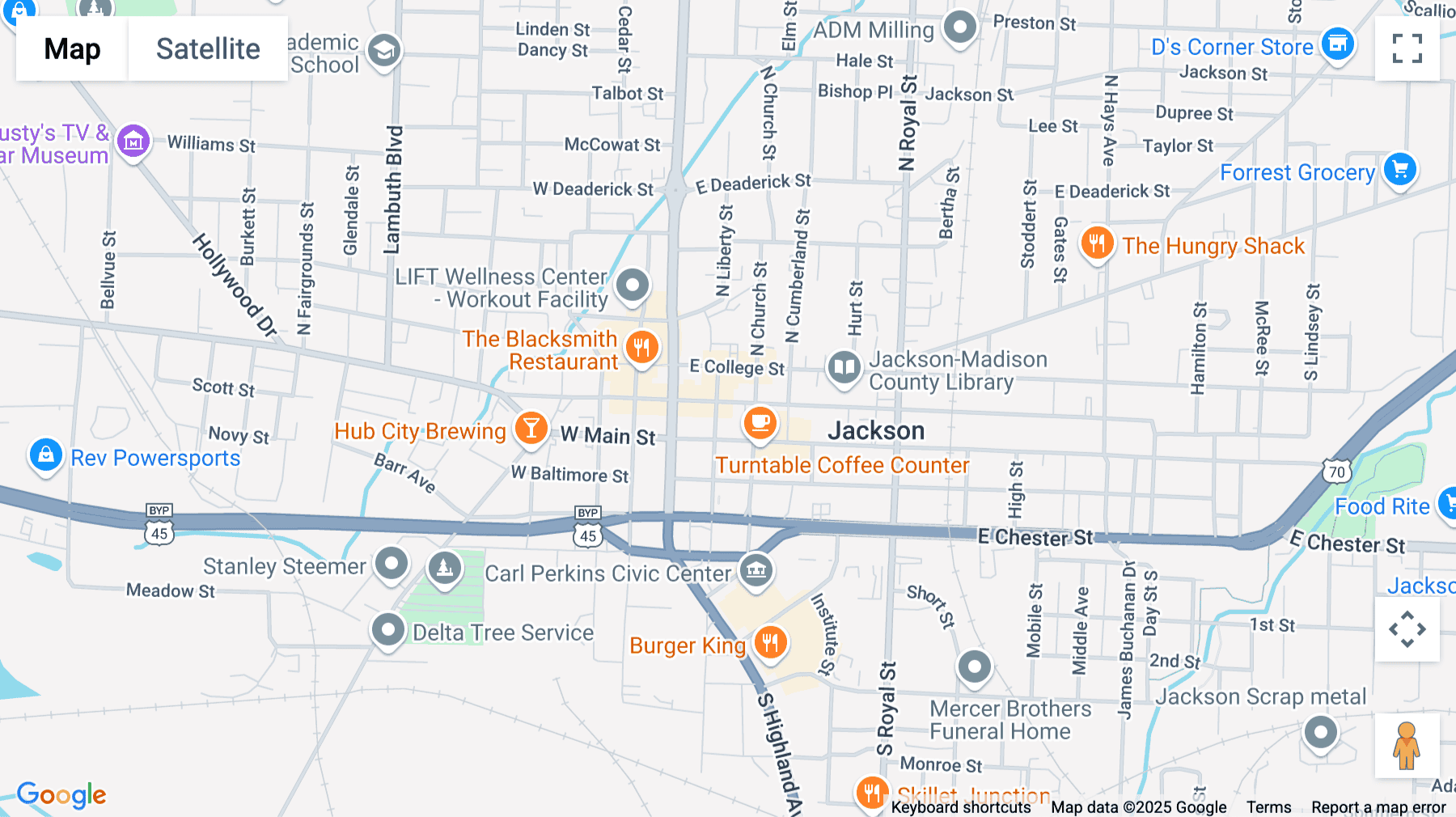 Click for interative map of 118 N Liberty Street, 1st Floor, Jackson (Mississippi)