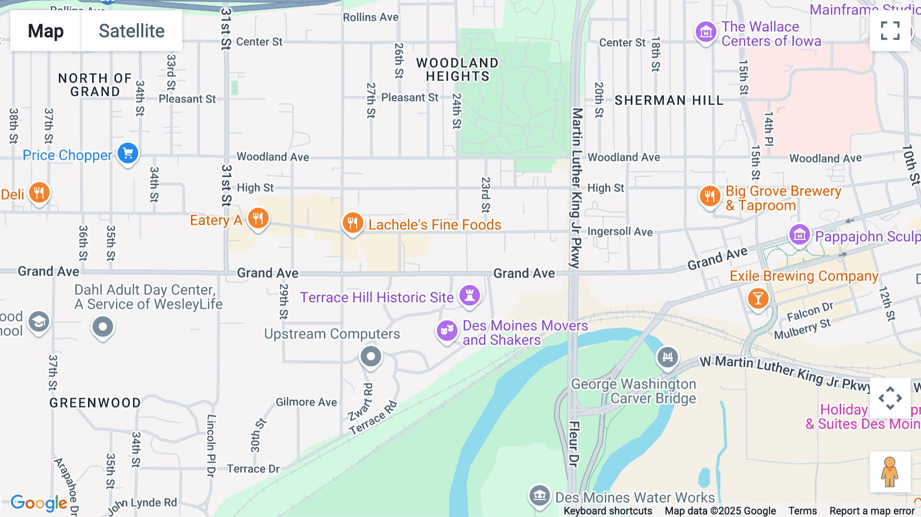 Click for interative map of 2323 Grand Avenue, Des Moines