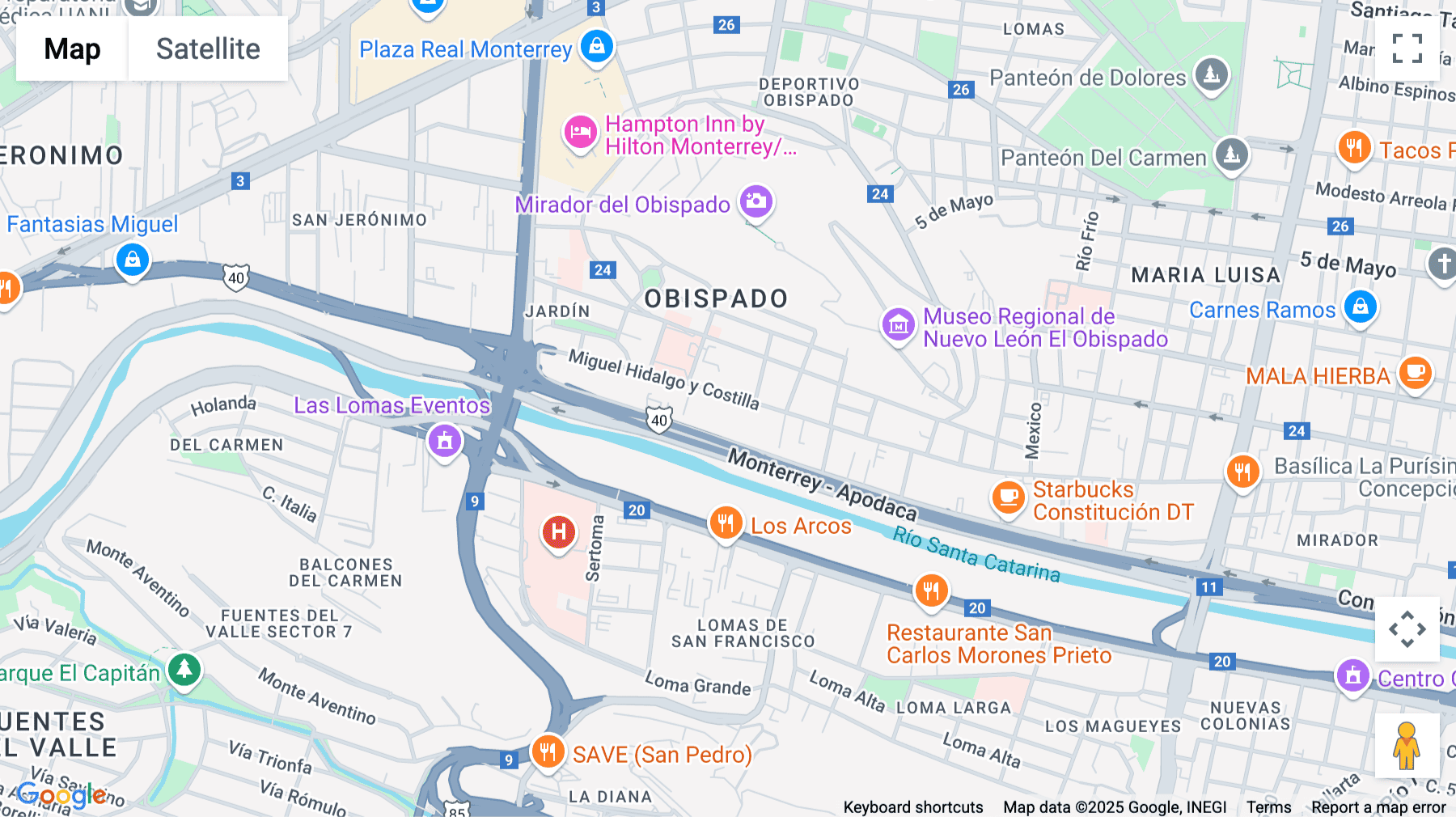 Click for interative map of Miguel Hidalgo y Costilla 2404, Obispado, Monterrey
