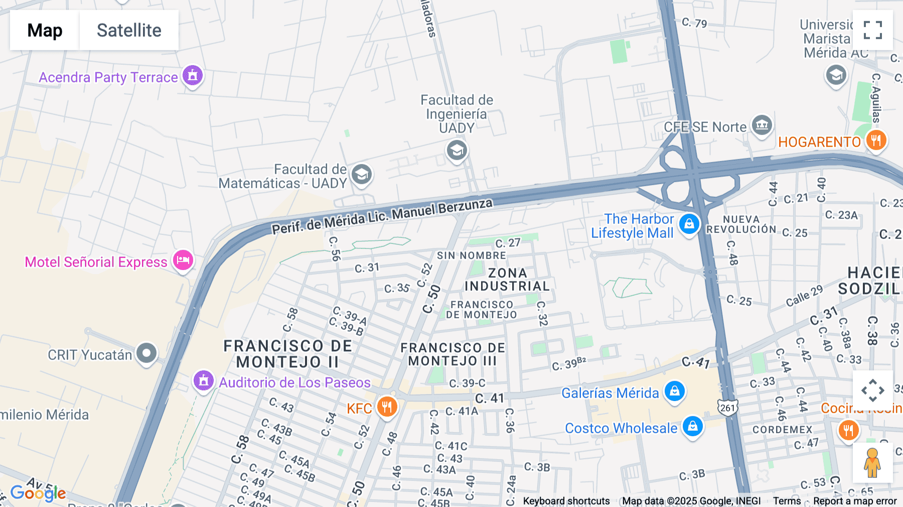 Click for interative map of C. 50 48, Francisco de Montejo III, Merida