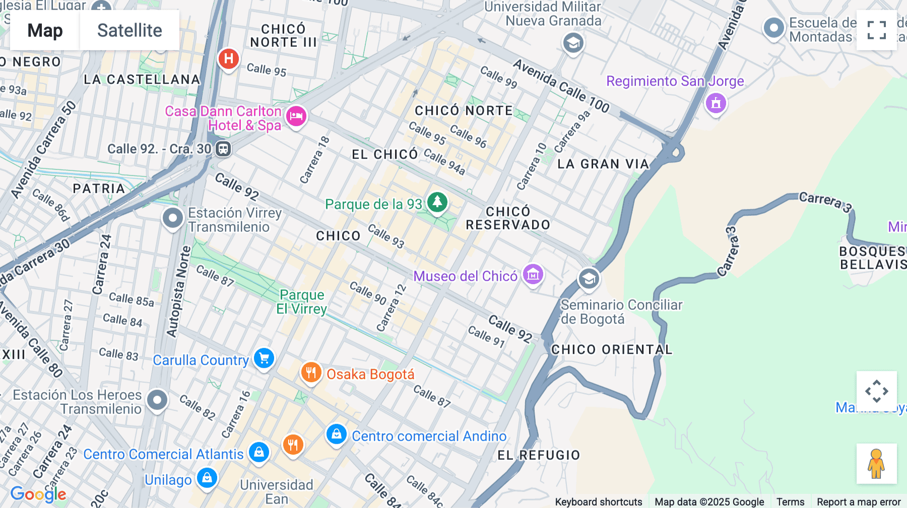 Click for interative map of Carrera 11 No.93-53, Piso 7, Localidad de Chapinero, Bogota