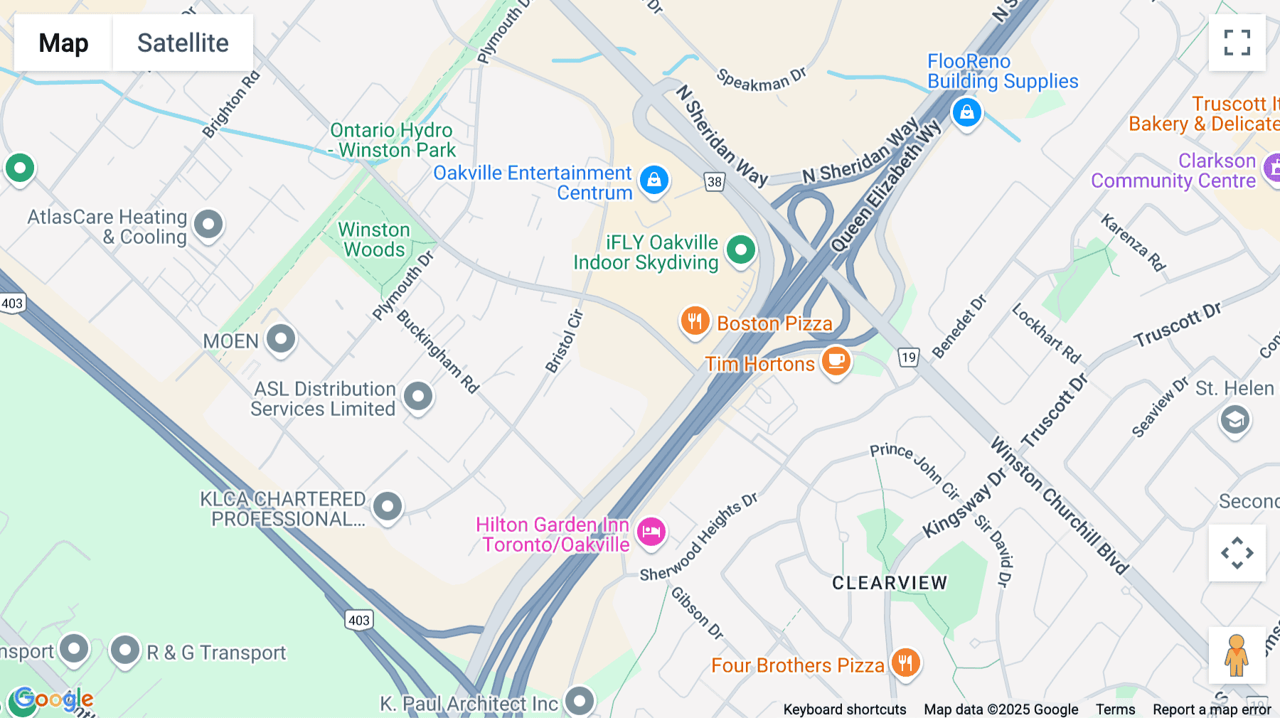 Click for interative map of 2020 Winston Park Drive, Suite 200, Oakville