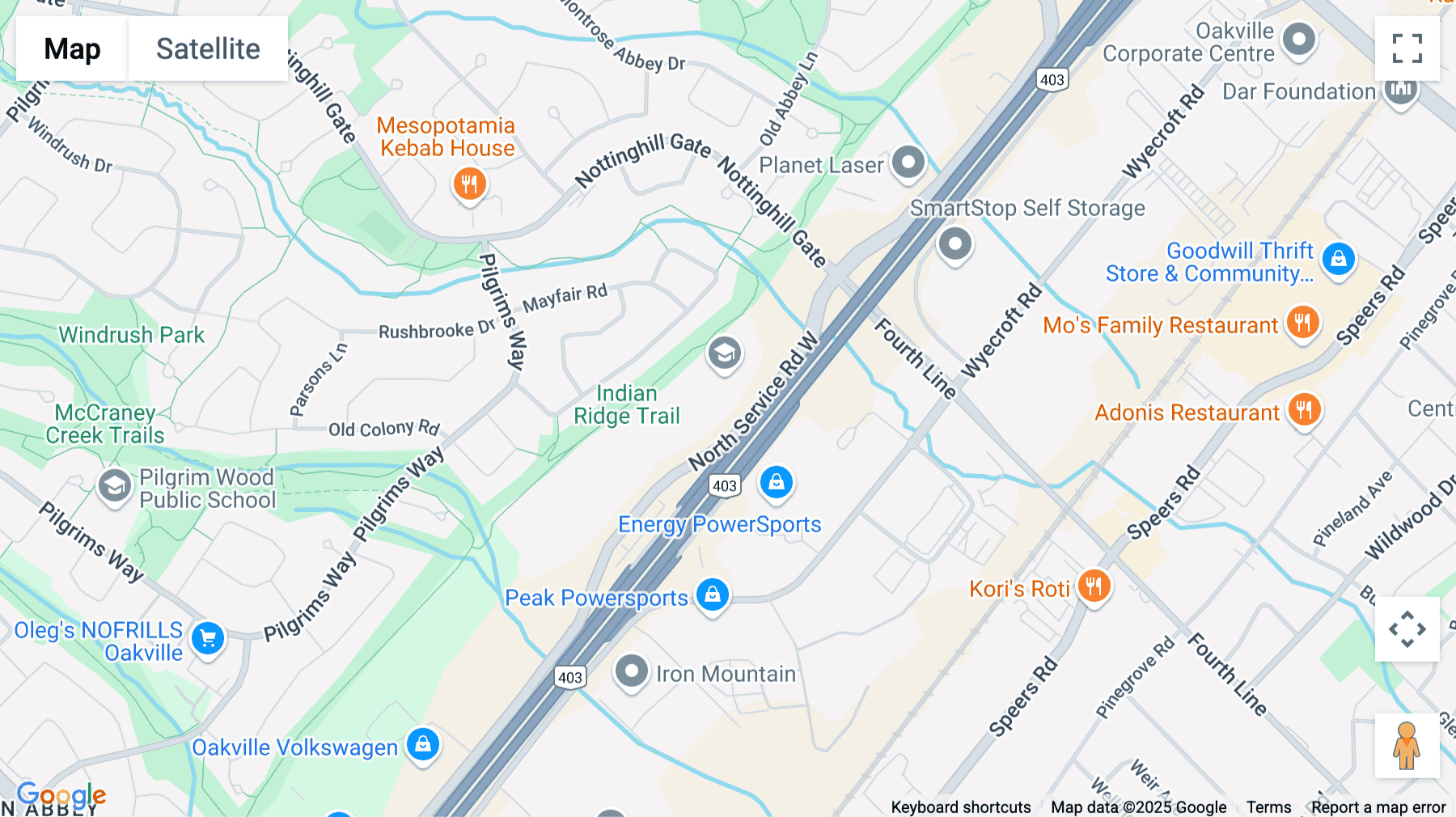 Click for interative map of 1075 North Service Road West, Suite 100, Oakville