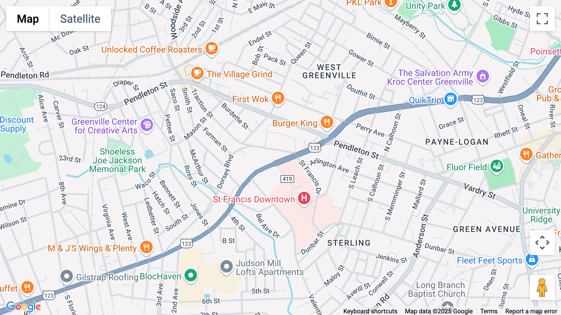Click for interative map of 141 Traction Street, Greenville