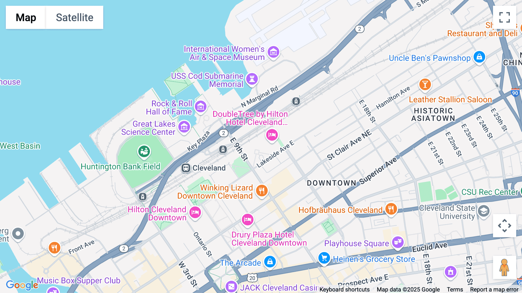 Click for interative map of 1001 East Lakeside Avenue, 13th Floor, Suite 1350, Cleveland