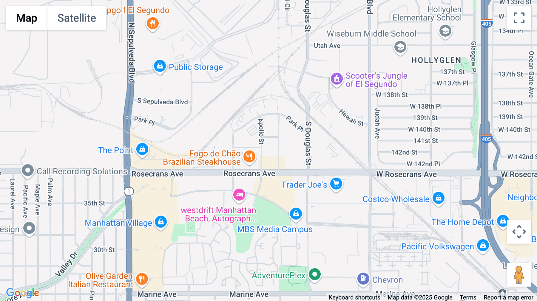 Click for interative map of 840 Apollo St, El Segundo