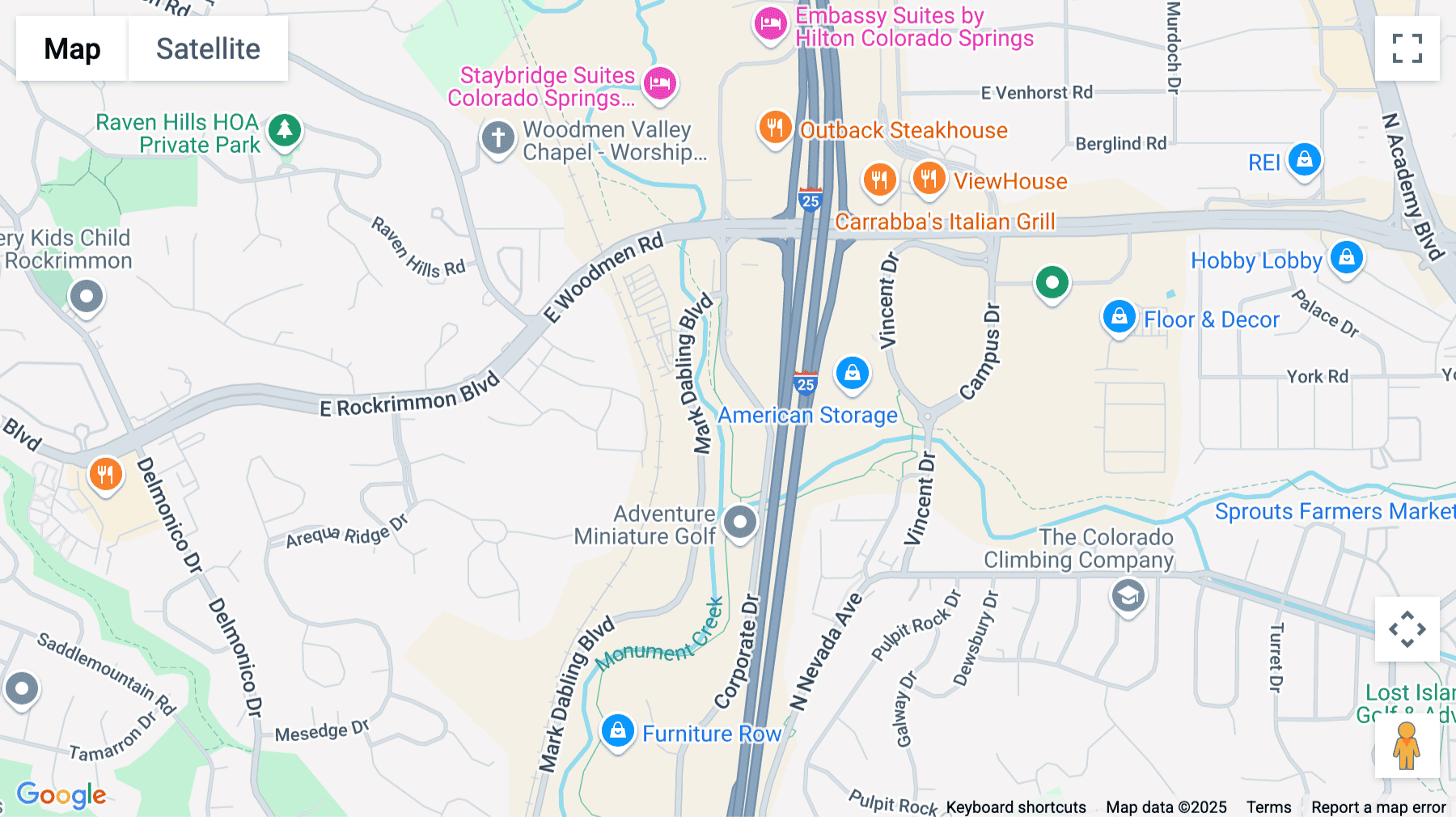 Click for interative map of 6760 Corporate Dr, 1st Floor, Colorado Springs