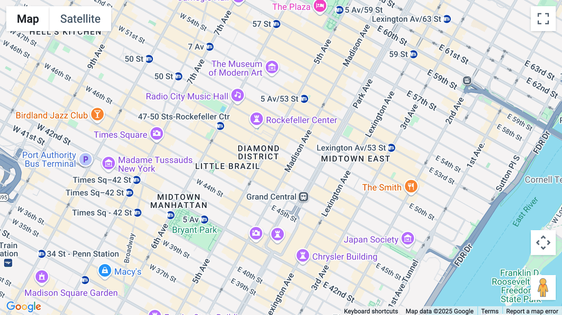 Click for interative map of 12 E 49th St., New York City