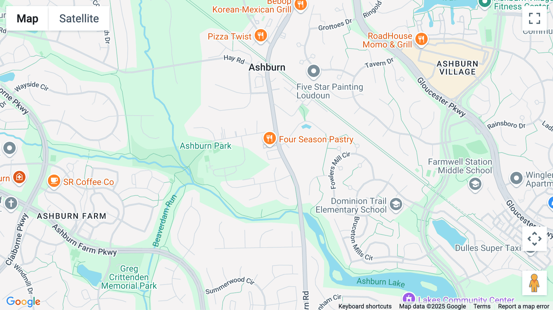 Click for interative map of 20937 Ashburn Rd, Ashburn