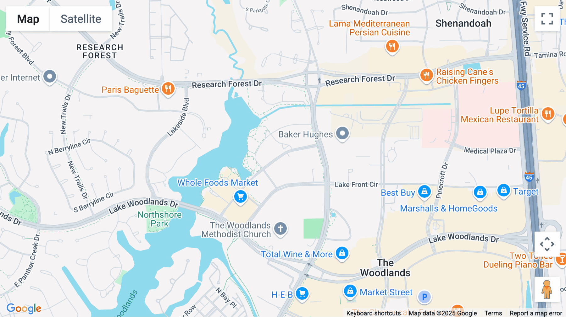 Click for interative map of 1725 Hughes Landing Blvd, 11th Floor, The Woodlands