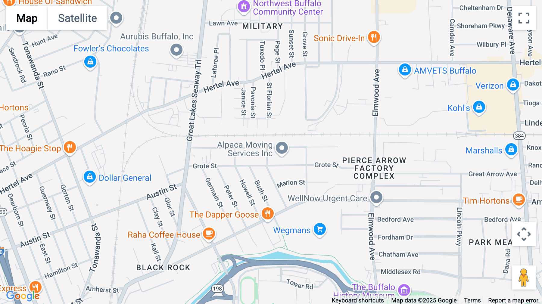 Click for interative map of 155 Chandler St, Buffalo